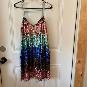 Loveriche sequin dress, polyester lined, medium